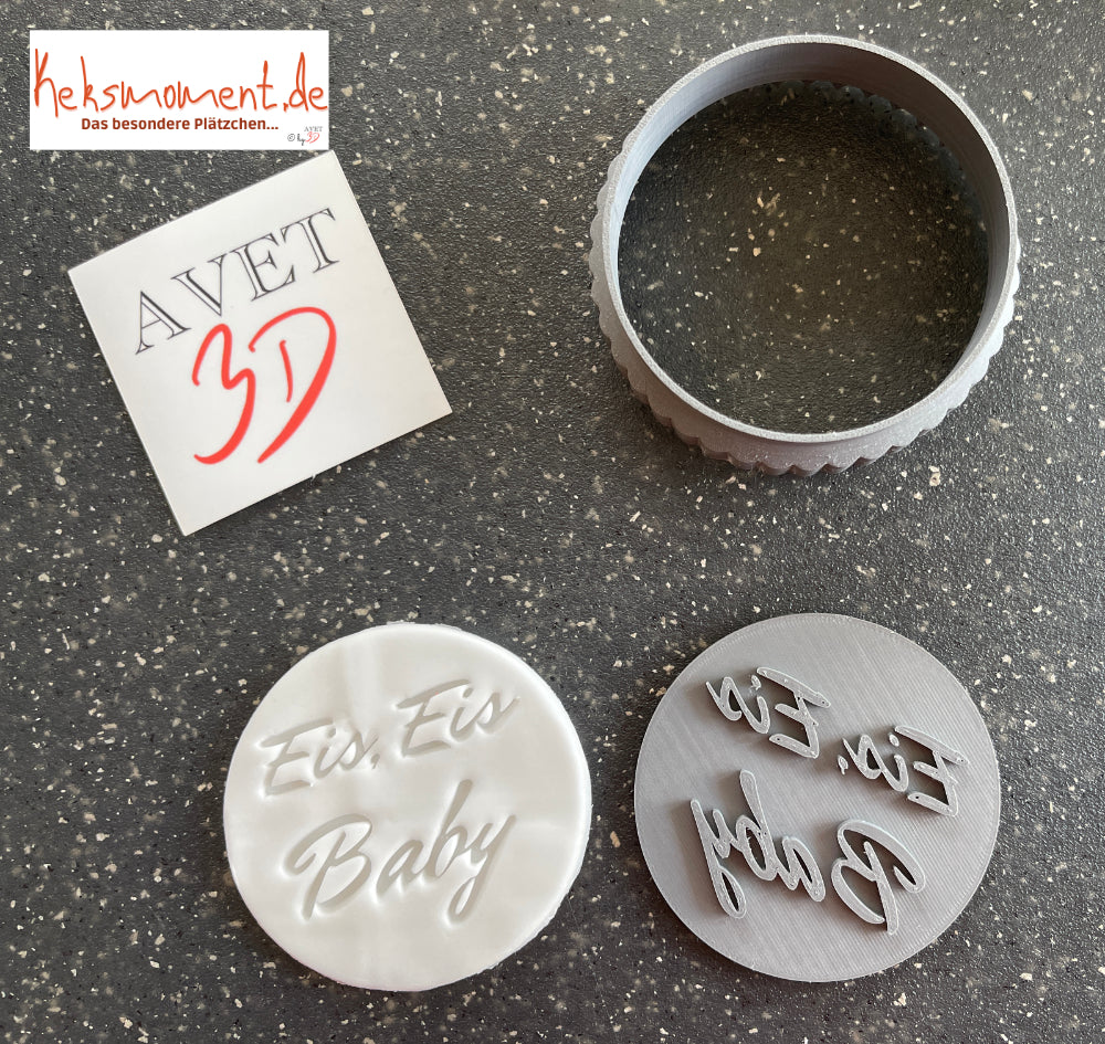 Fondant stamp "Ice Cream, Ice Cream, Baby"