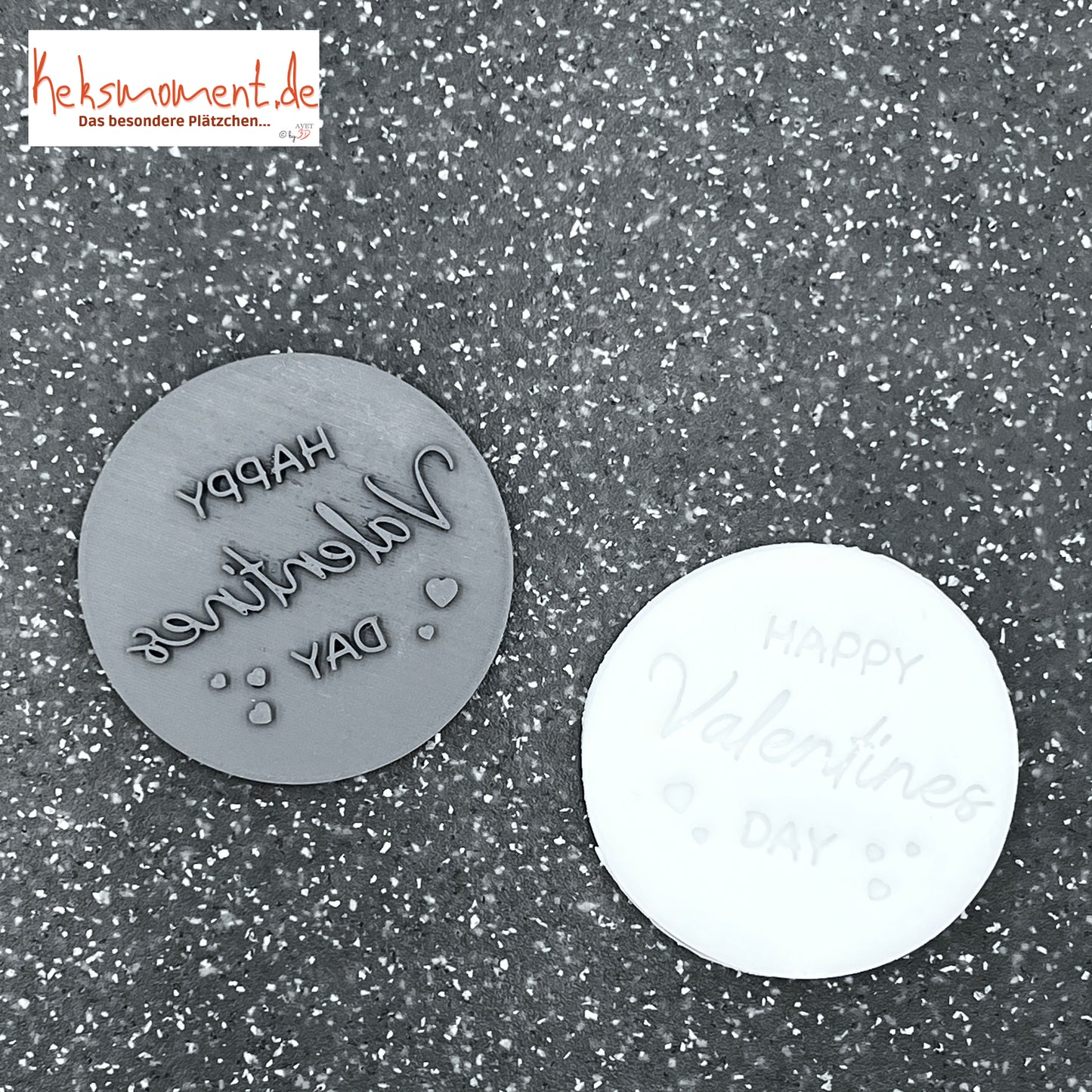 Fondantstempel "Happy Valentines Day"