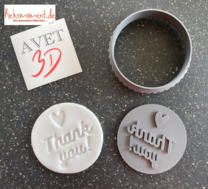 Fondantstempel "Thank You"